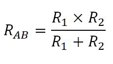 сопротивление двух резисторов, включенных параллельно формула
